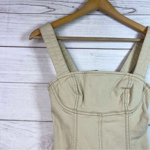 Urban Outfitters Golden Hour Denim Buckle Mini Dress Size XS - Picture 5 of 12
